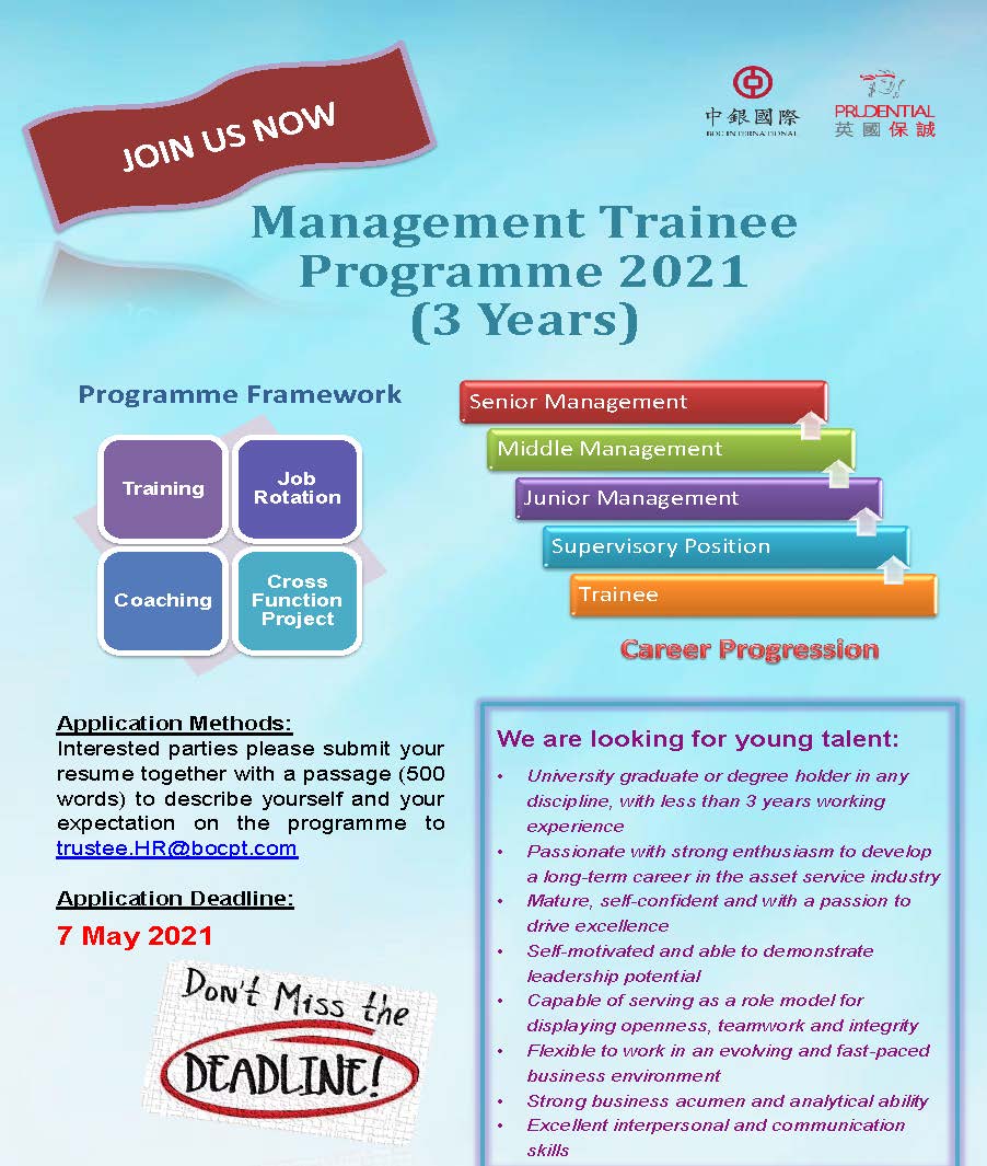 BOCIPrudential MPF Site The Management Trainee Programme